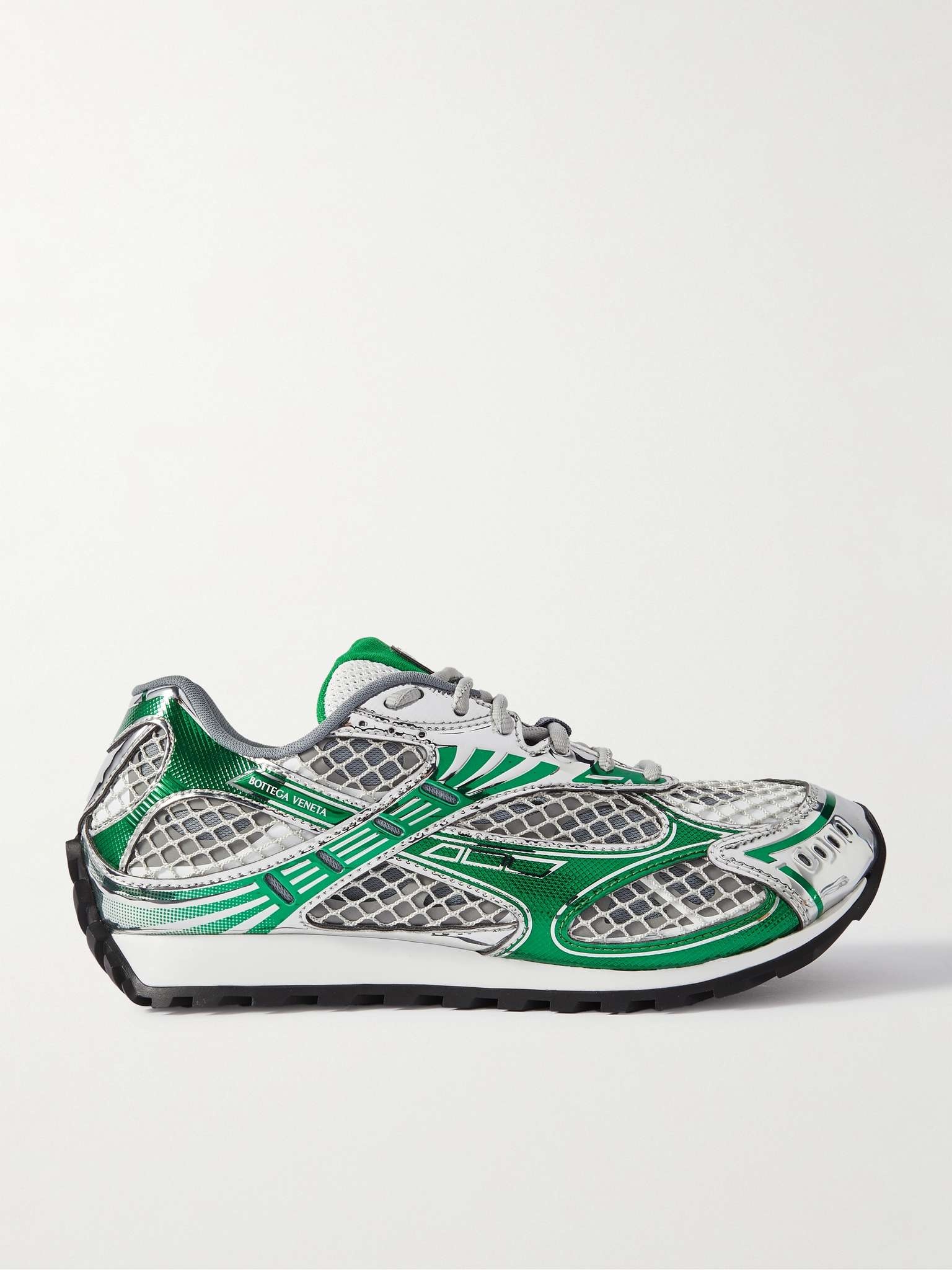 スニーカー BOTTEGA VENETA  Orbit sneakers in rubber and mesh BOTTEGA VENETA Orbit metallic rubber, mesh and fishnet