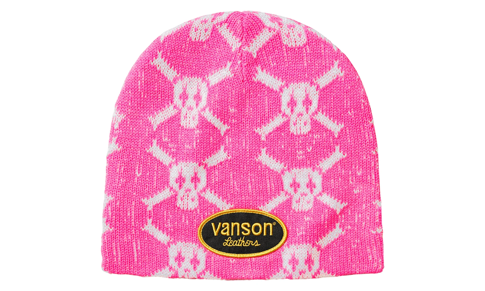 Vanson Leather Skull Beanie "FW26 - Pink" SU28664 - 1