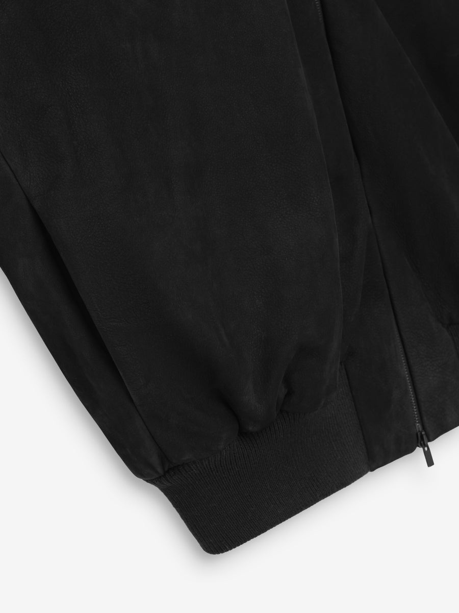 Leather Hooded Bomber - 3