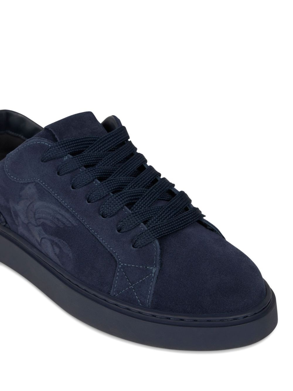 suede low-top sneakers - 4