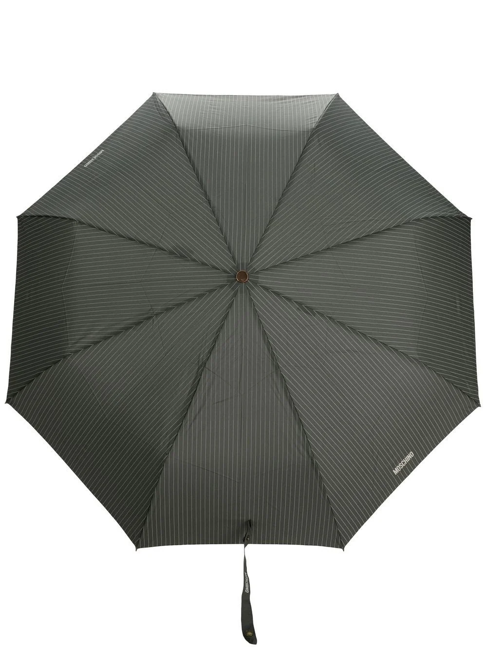 pinstriped logo-print umbrella - 1