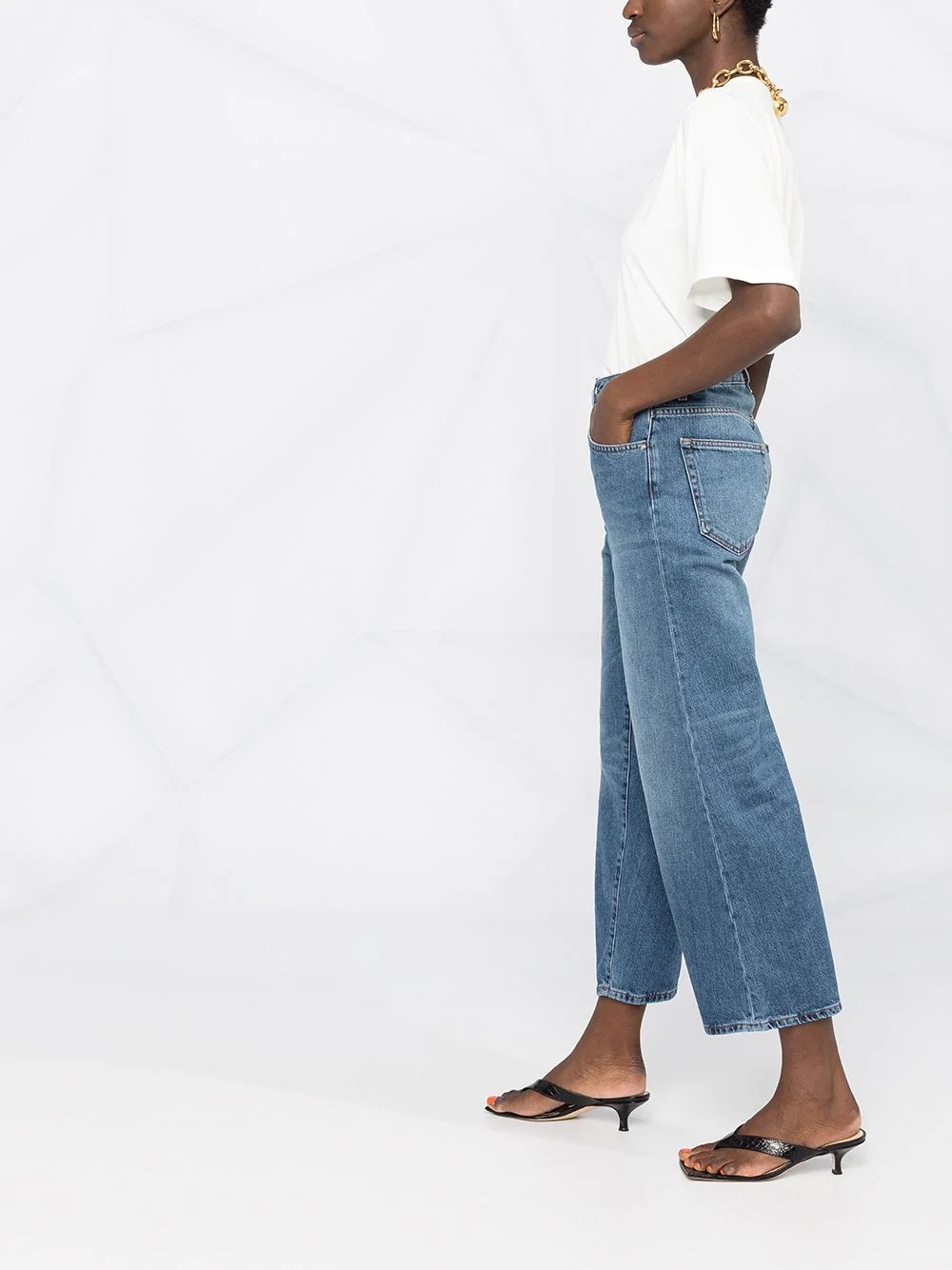 cropped wide-leg jeans - 6
