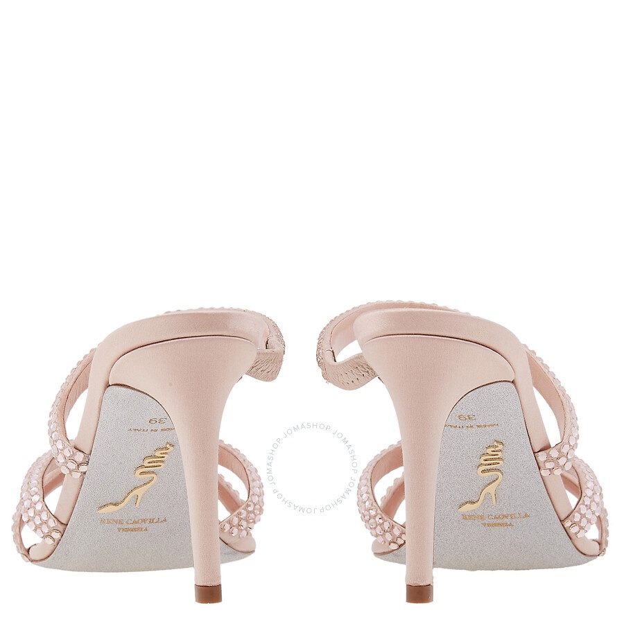 Rene Caovilla Lisa Crystals 80 Slider Sandals - 4