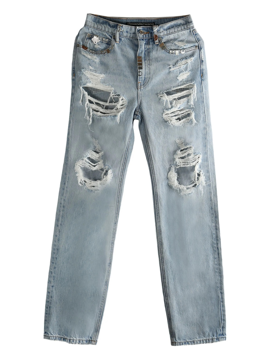 Distressed Ez Mid Rise Jeans - 1