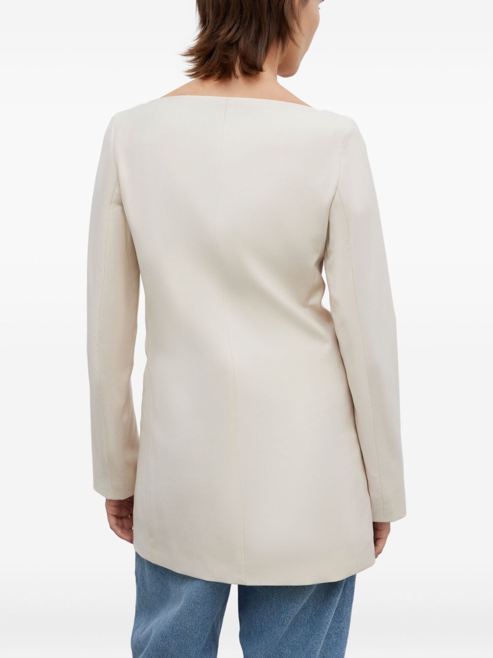 square-neck blazer - 5