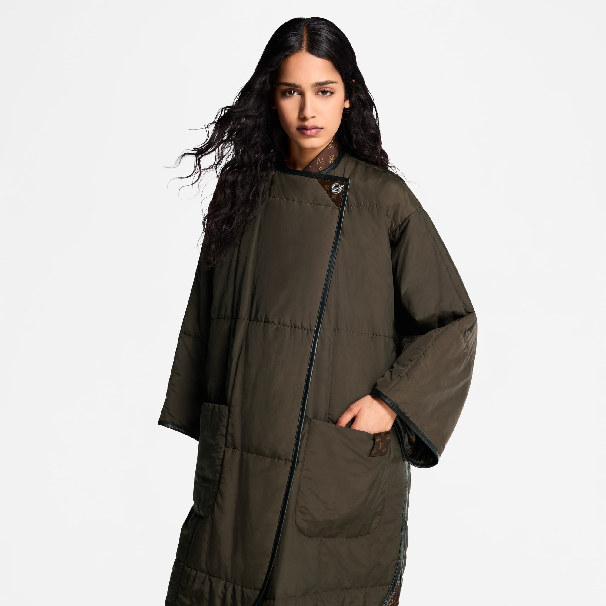 Quilted Toggle Detail Coat - 4