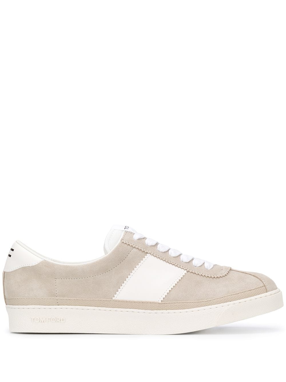 panelled low-top sneakers - 1