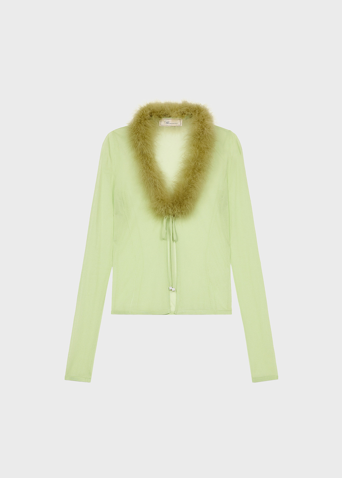 CARDIGAN WITH FEATHER DETAIL - 1