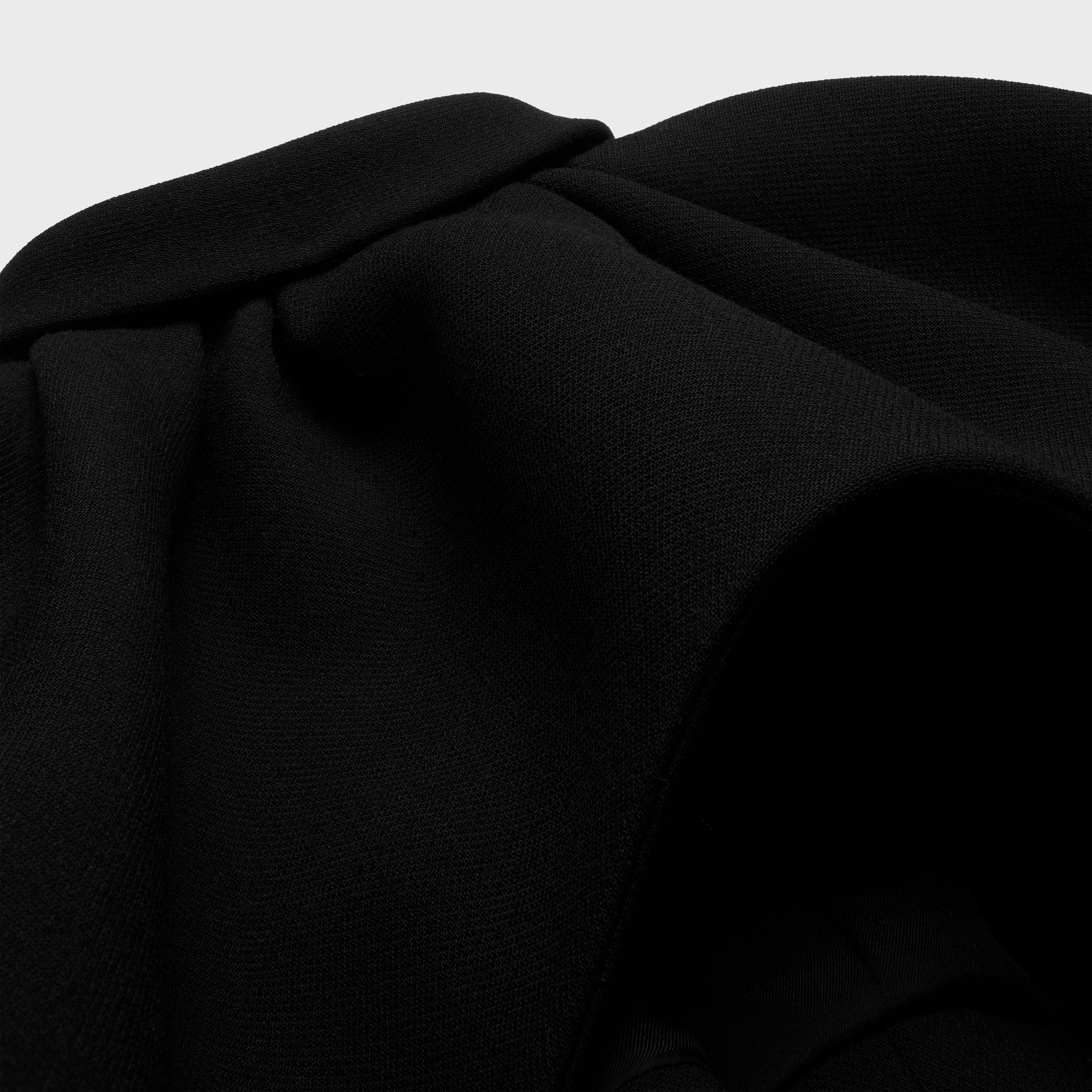 cloche cape in double faced wool crepe - 3