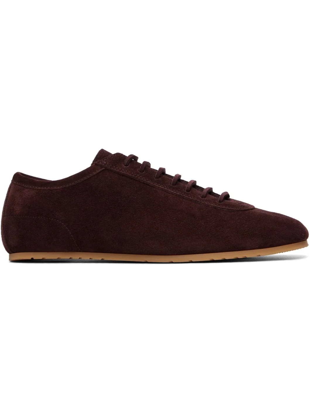Burgundy Suede Sneakers - 1