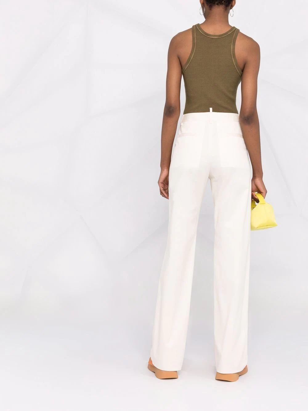 straight-leg mid-rise trousers - 6