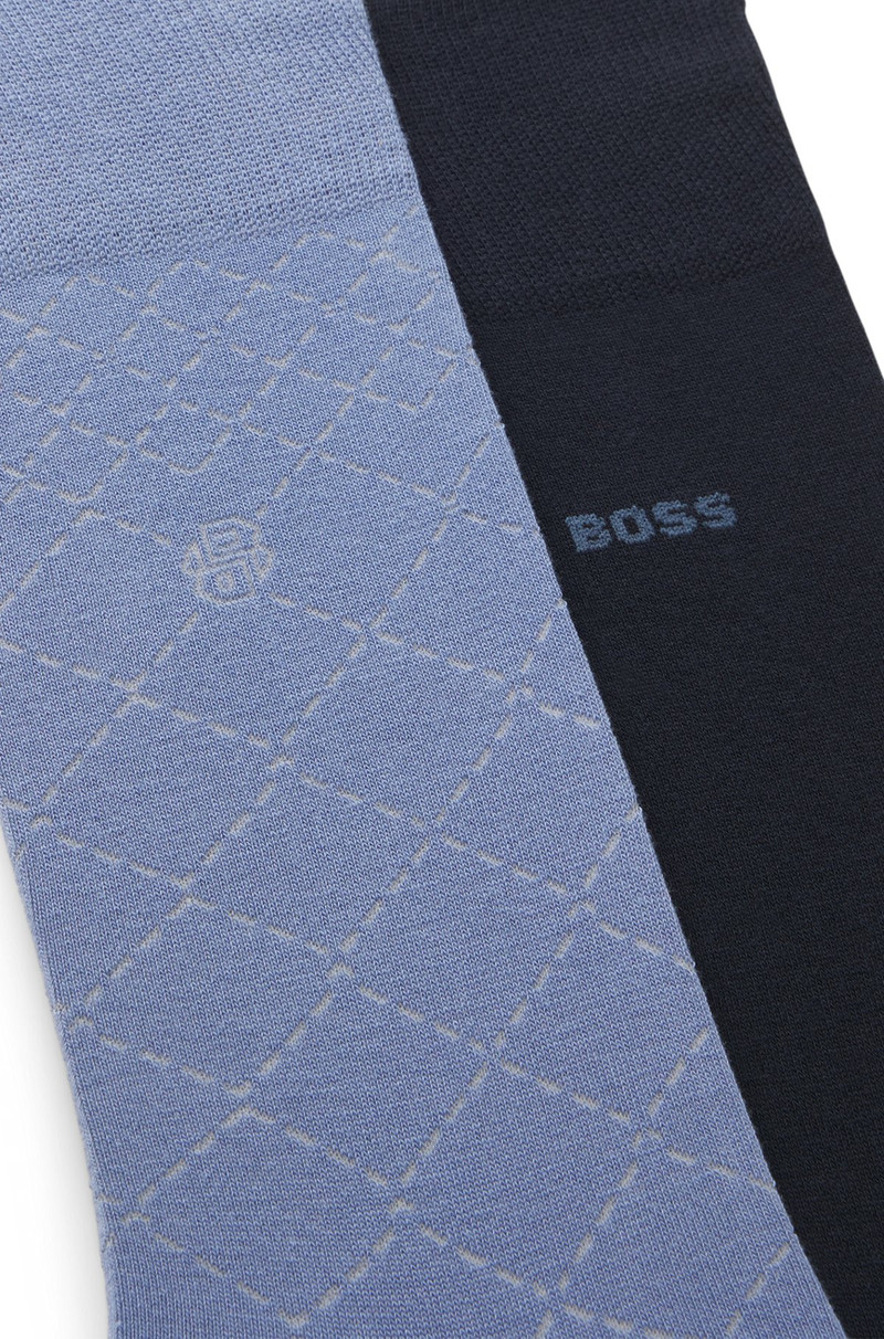 BOSS TWO-PACK OF COTTON-BLEND SOCKS IN A REGULAR LENGTH outlook