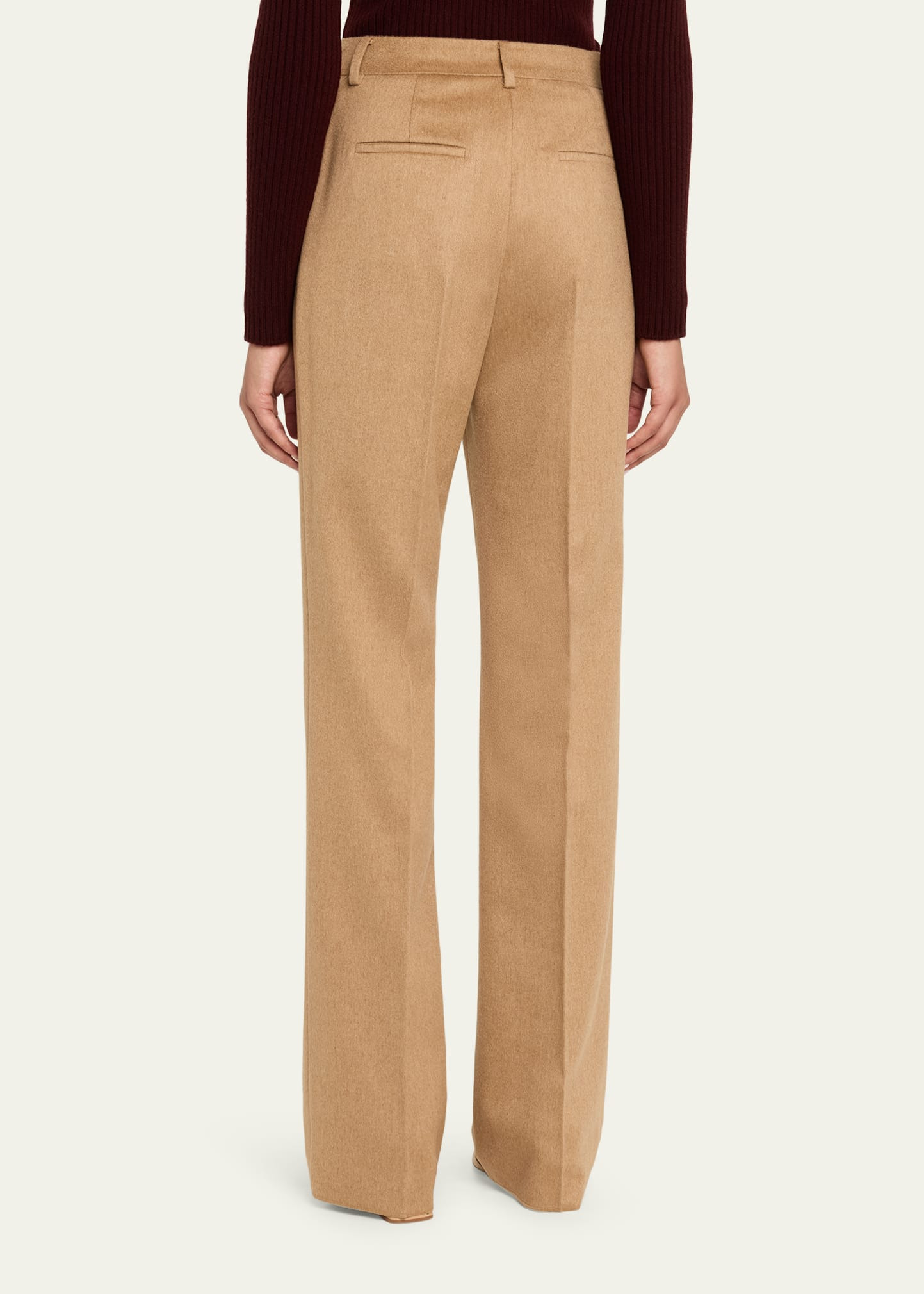 Carbone Pleated Wool Straight-Leg Trousers - 2
