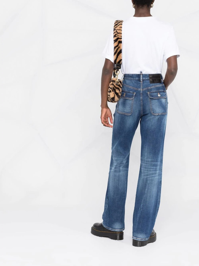 multi-pocket high-waisted jeans 4
