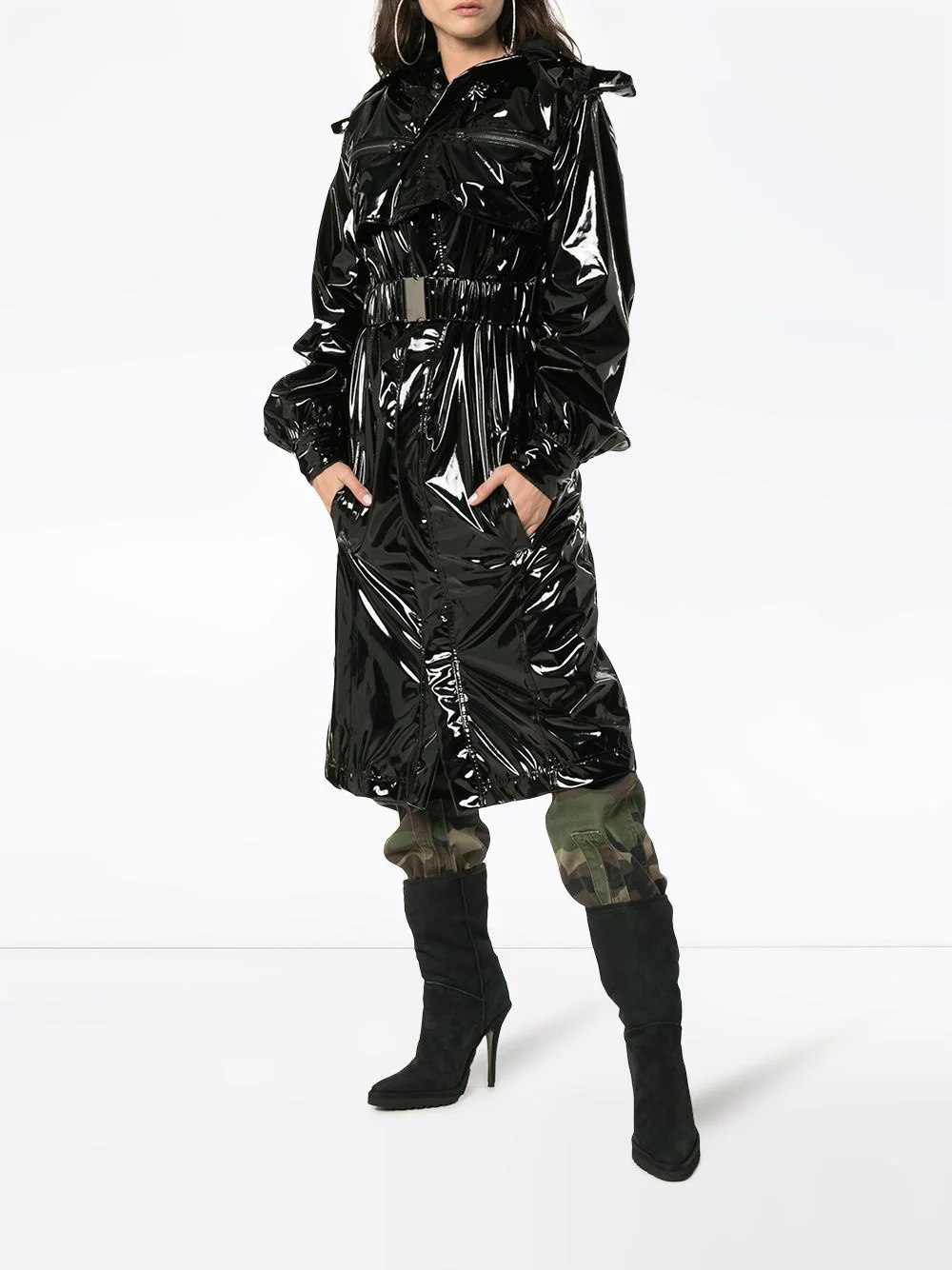 Vinyl Trench Coat - 3