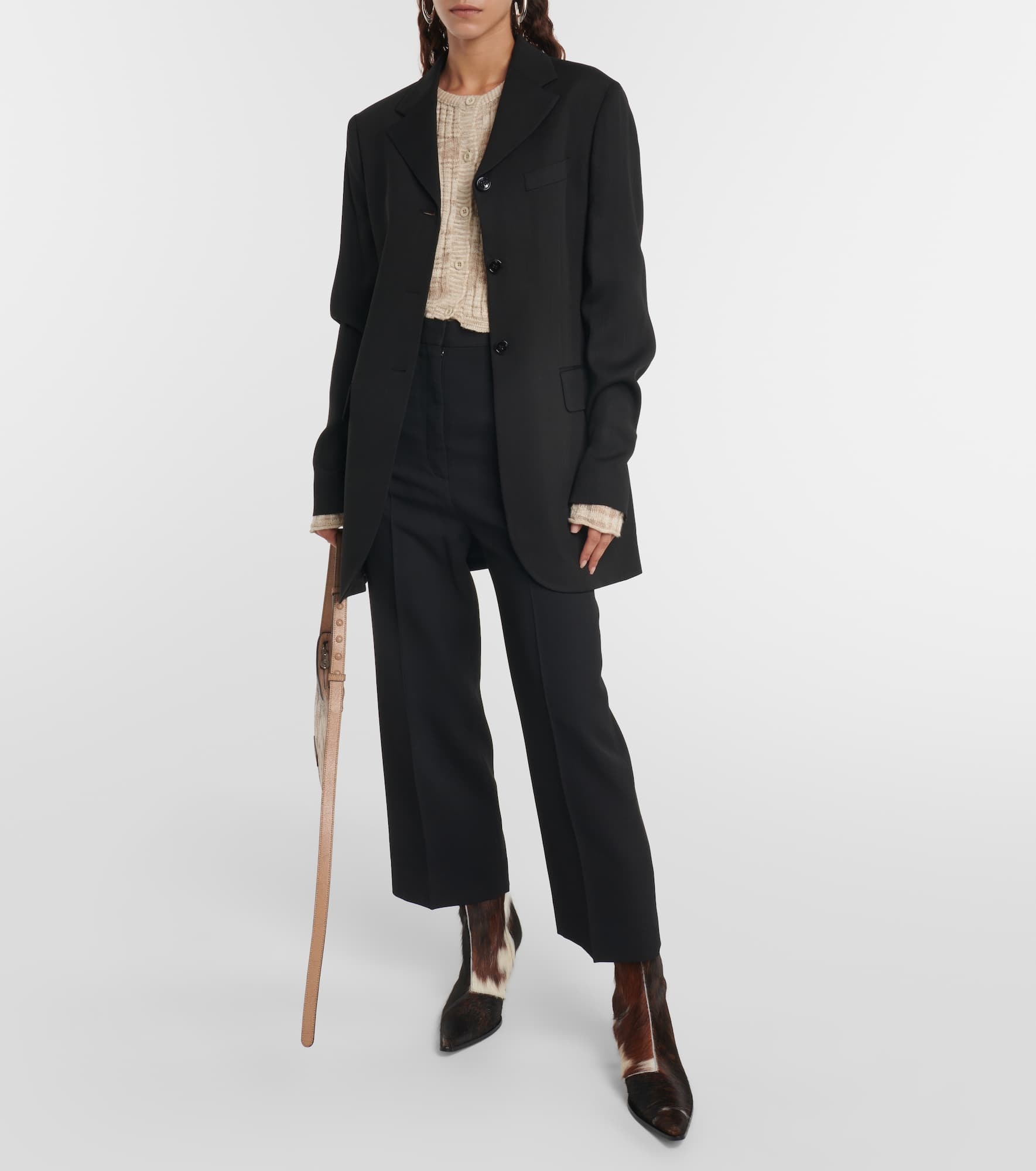 High-rise pleated straight pants - 2