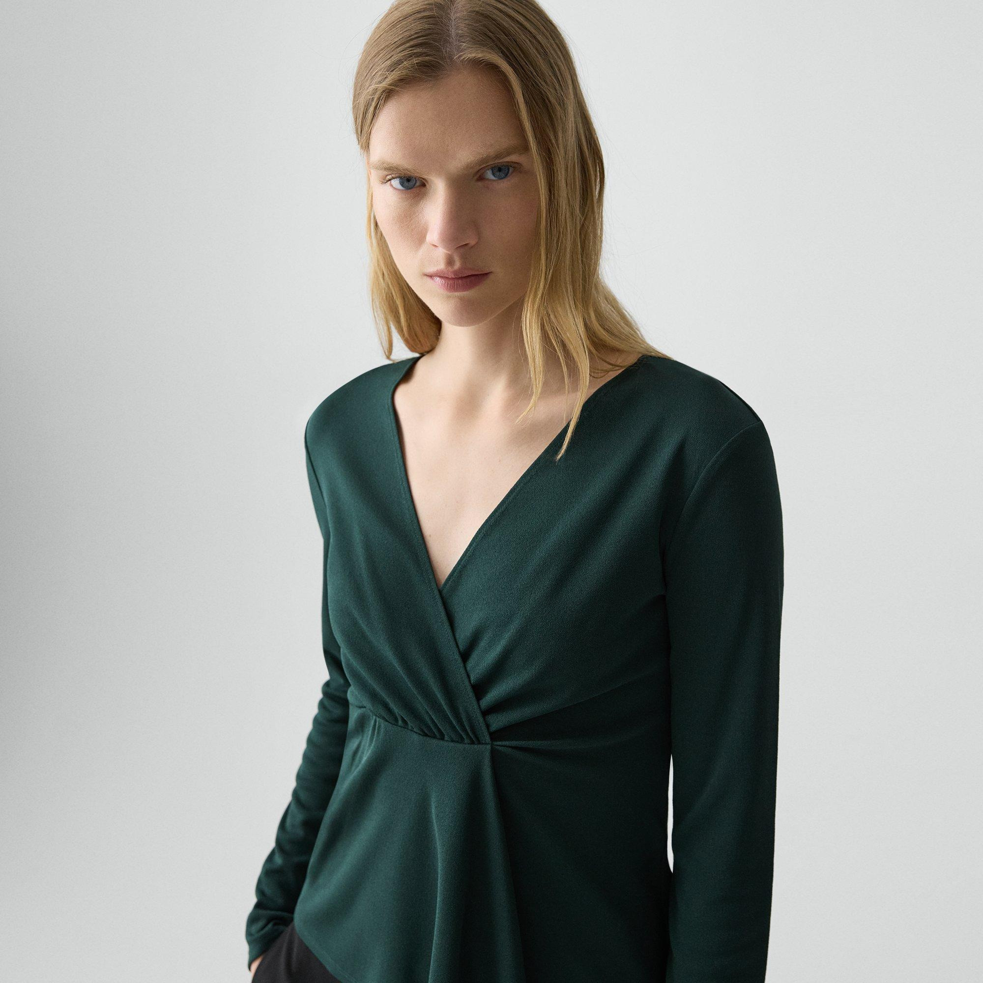 Gathered Top in Crepe Jersey - 5
