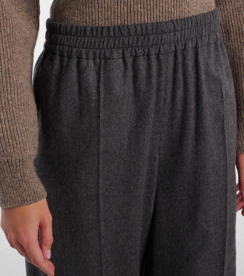 High-rise wool and cashmere wide-leg pants 4