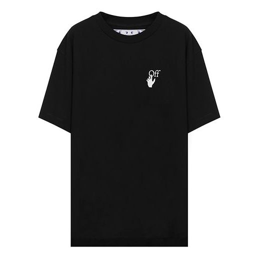 Off-White Comfort Loose Crewneck Short Sleeve Unisex Black OMAA038F20FAB0021001 - 1