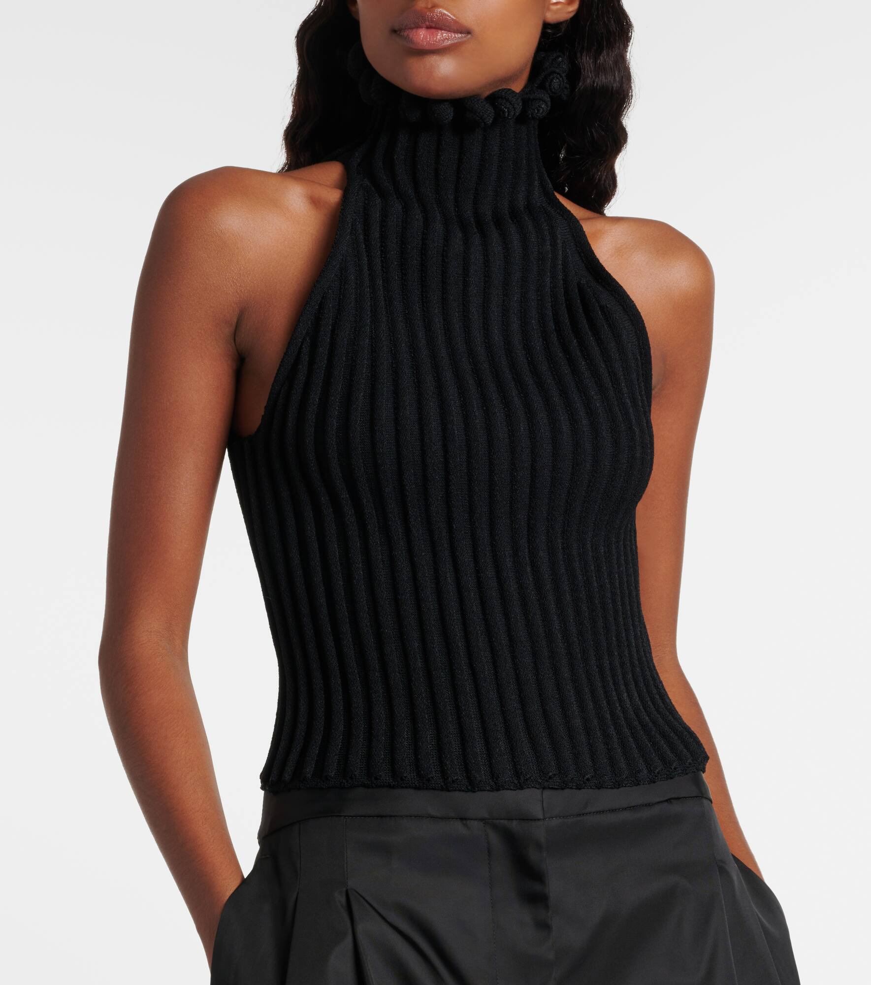 Ribbed-knit turtleneck top - 5