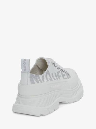 Alexander McQueen Tread Slick Lace Up in White/silver outlook
