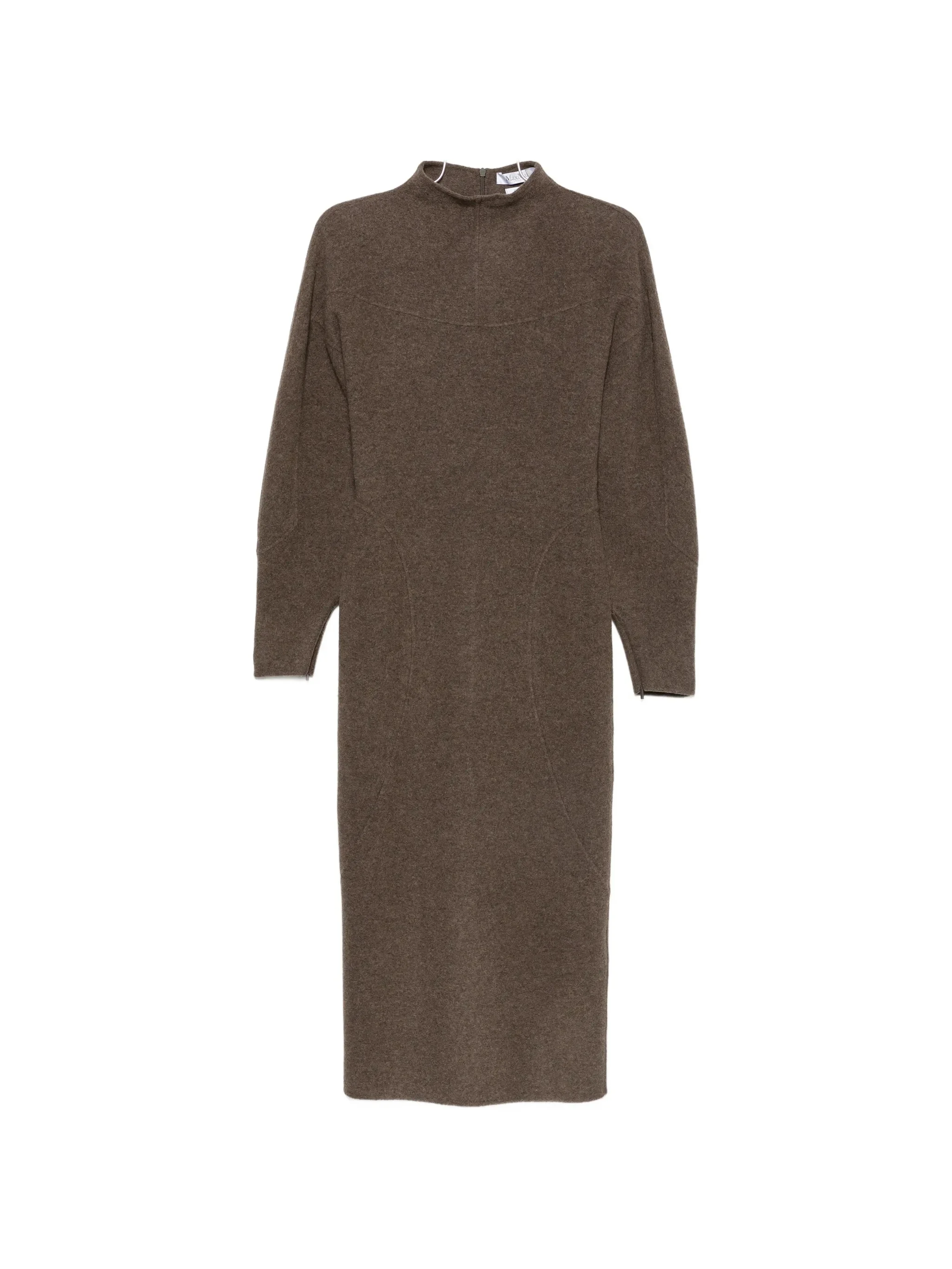 Max Mara High-neck Balloon-sleeve Midi Dress - 1