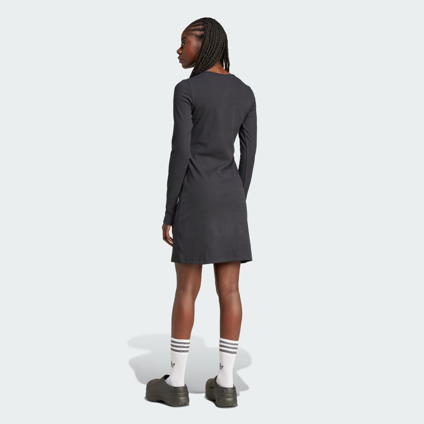 Essentials Rib Long Sleeve Dress - 3