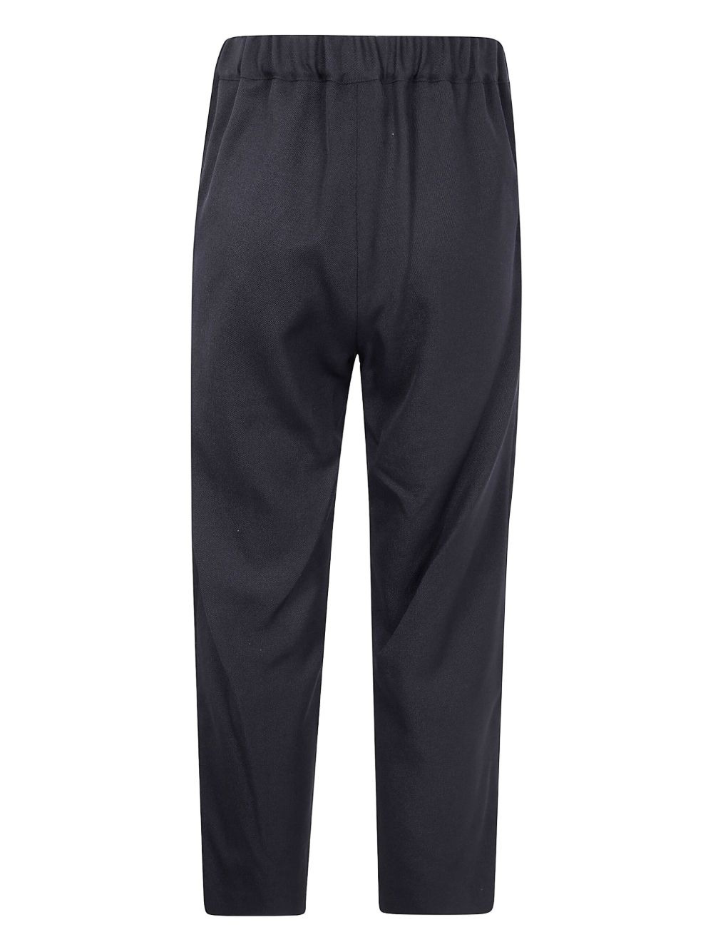elastic-waist wool trousers - 2