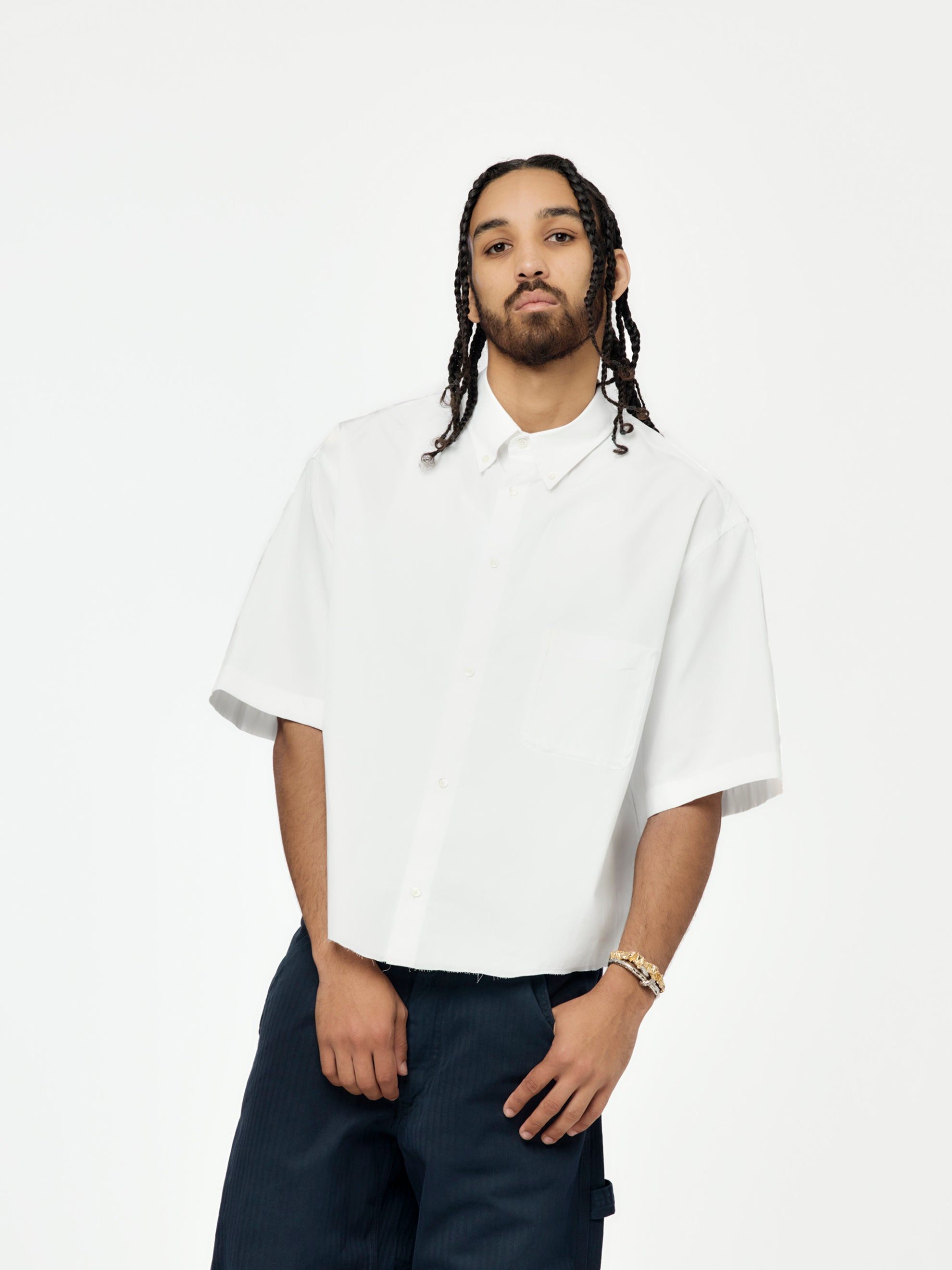 SHORT-SLEEVE SHIRT (WHITE) - 1