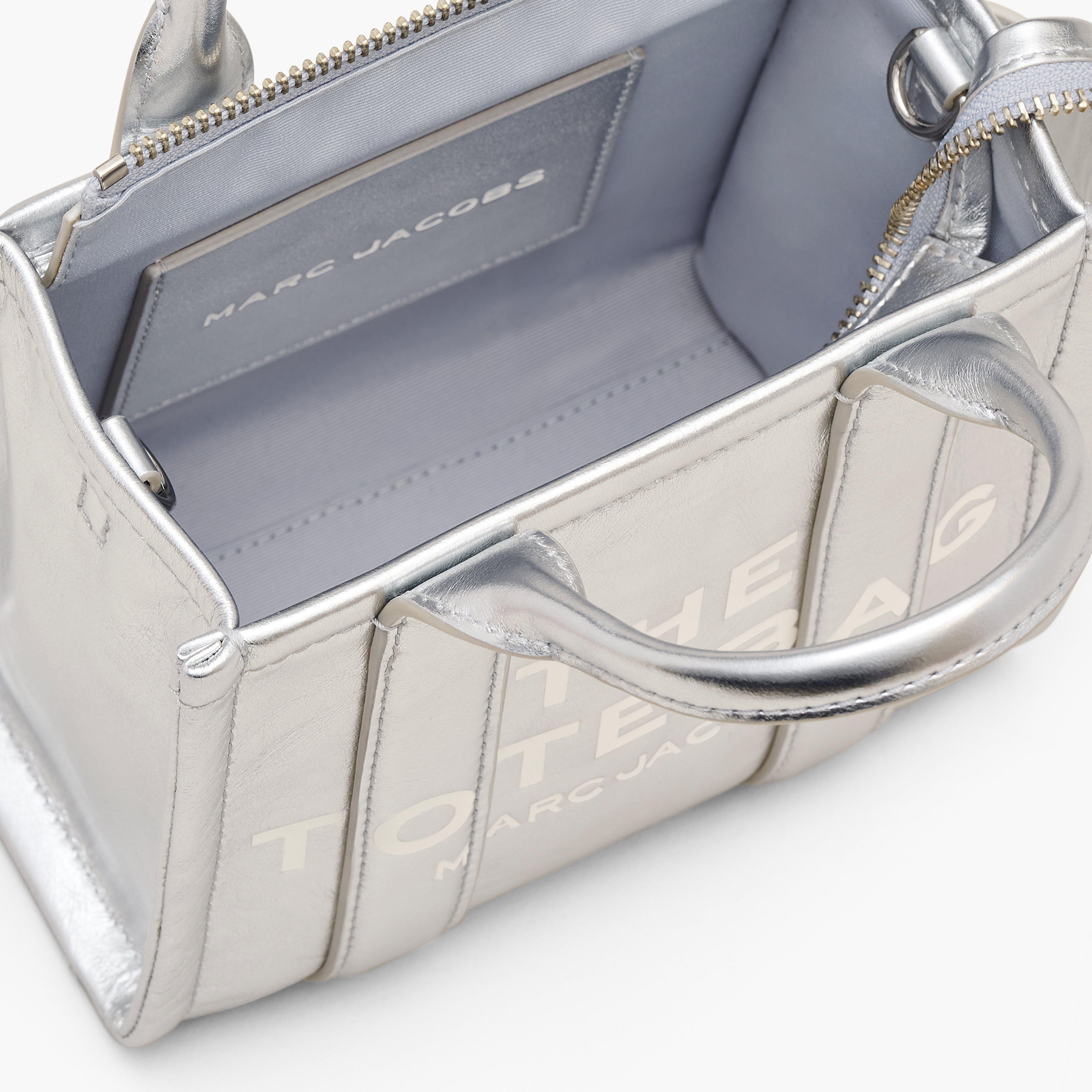 THE METALLIC LEATHER CROSSBODY TOTE BAG - 7
