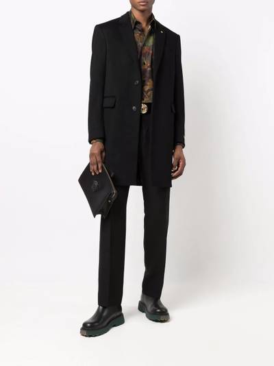 VERSACE single-breasted virgin wool coat outlook