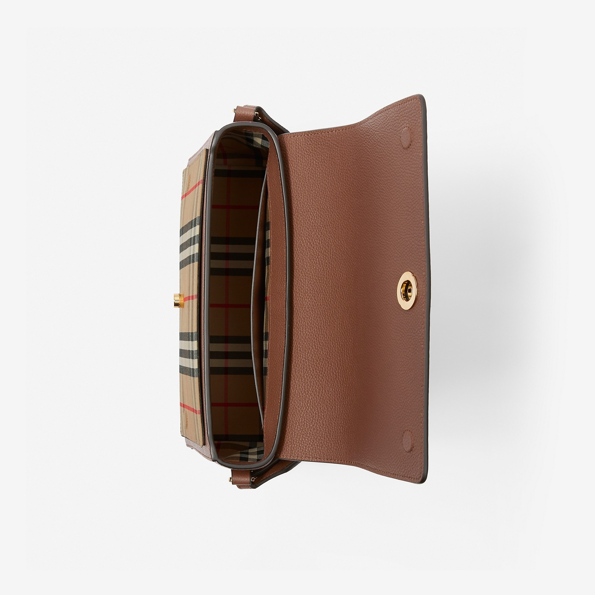 Burberry Vintage Check and Leather Note Crossbody Bag REVERSIBLE