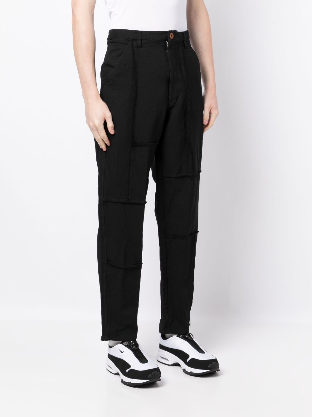 exposed-seam straight-leg trousers - 3
