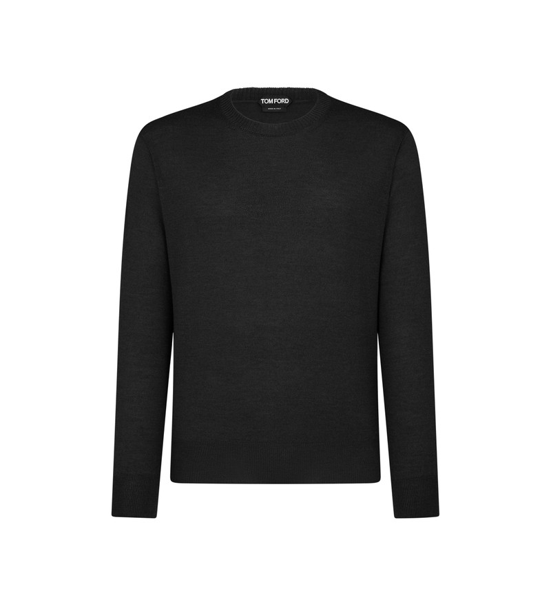 SEAMLESS ALPACA SILK CREW NECK 1