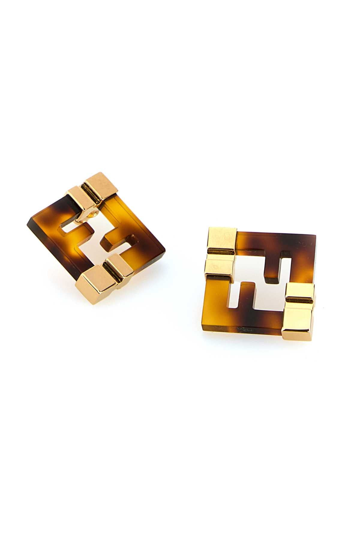 Fendi Women Printed Plexiglass Forever Fendi Earrings - 2