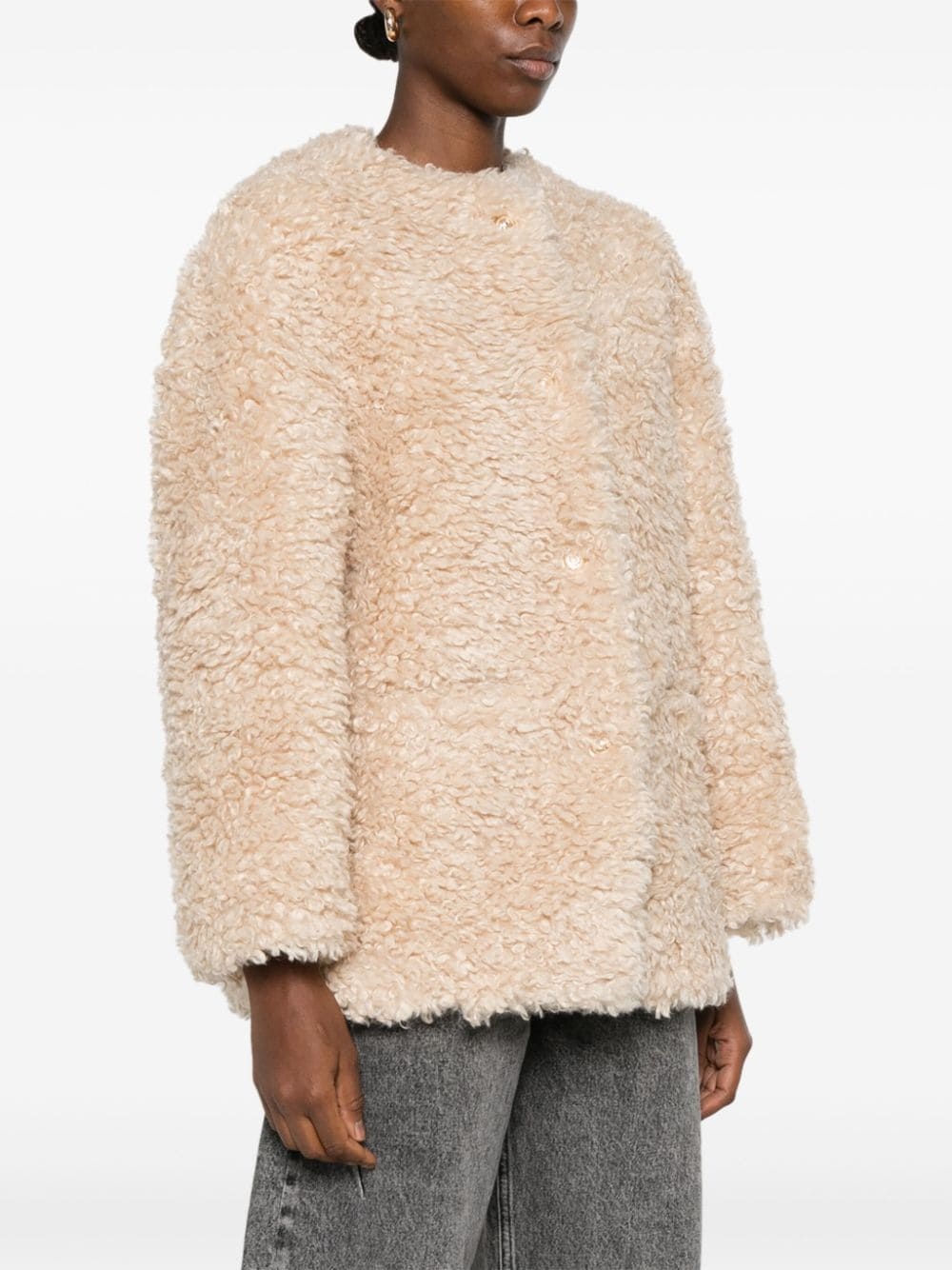 faux-shearling jacket - 3