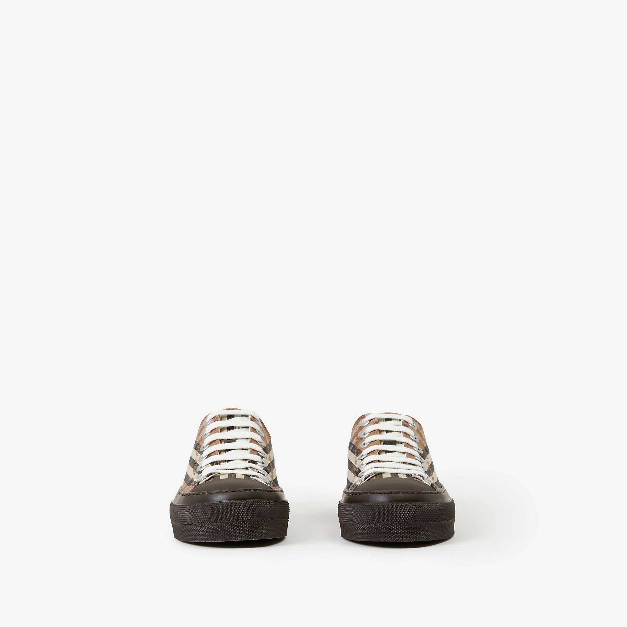 Vintage Check Cotton Sneakers - 2