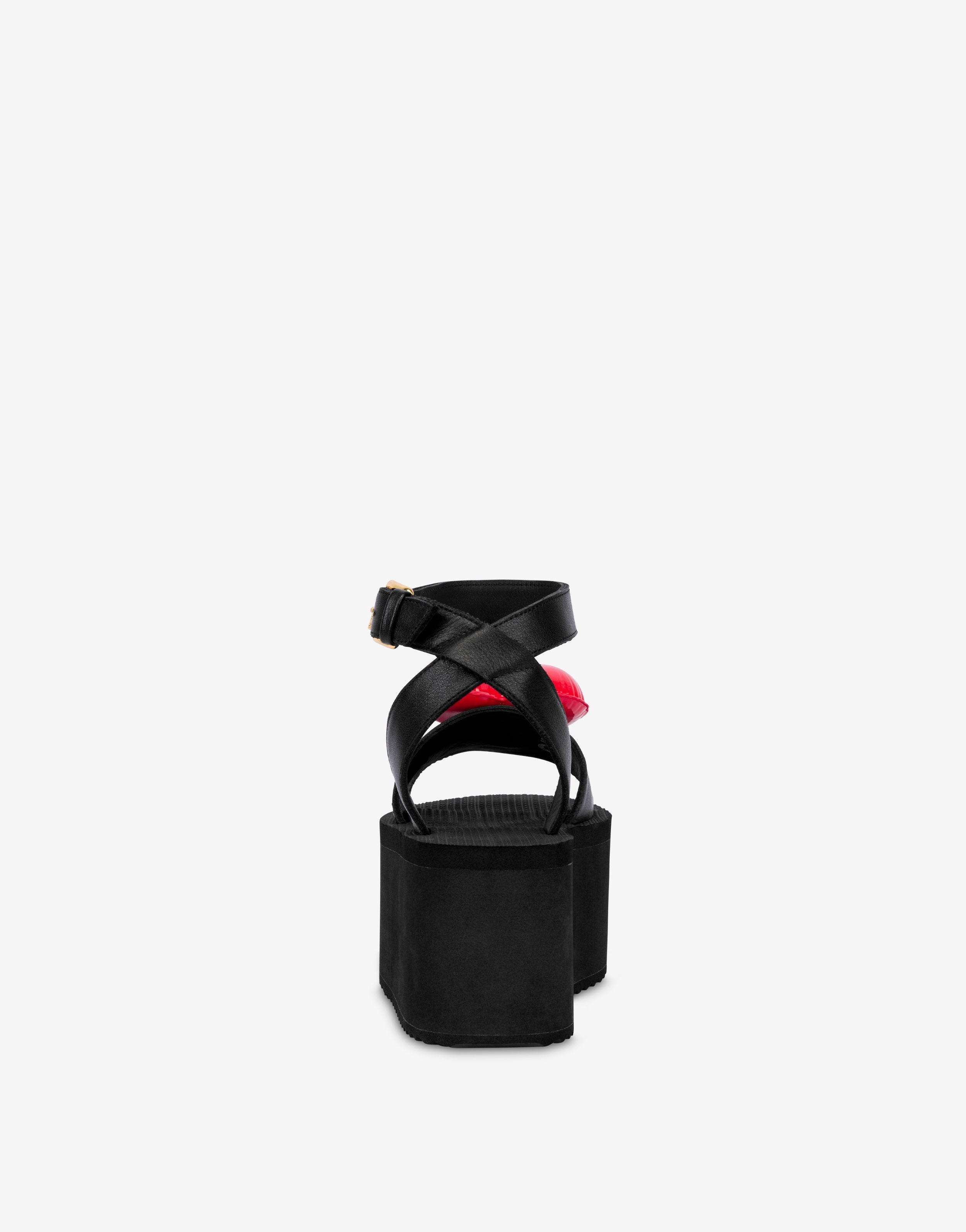 INFLATABLE HEART PLATFORM WEDGE SANDALS - 3