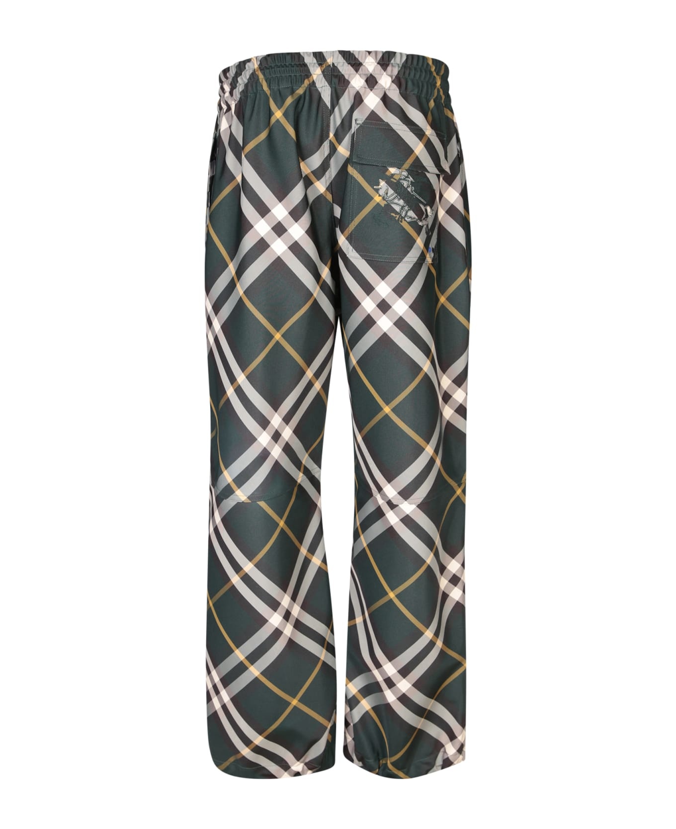 Wide-leg Equestrian Knight Motif Checked Trousers - 2