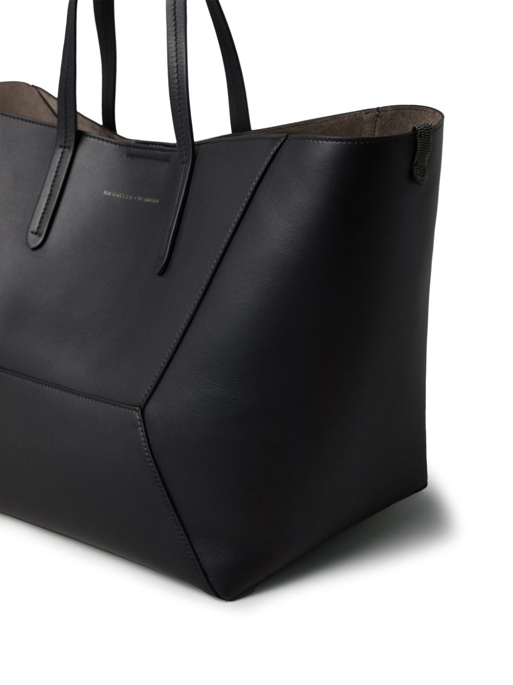 Monili chain-detail leather tote bag - 5