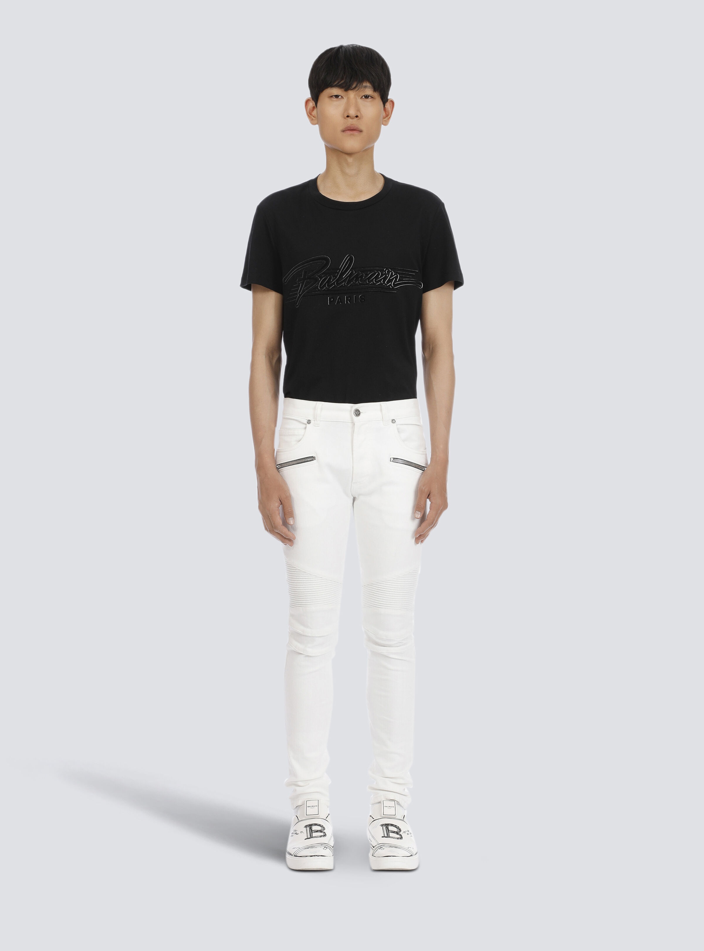 Slim-fit cotton jeans - 3