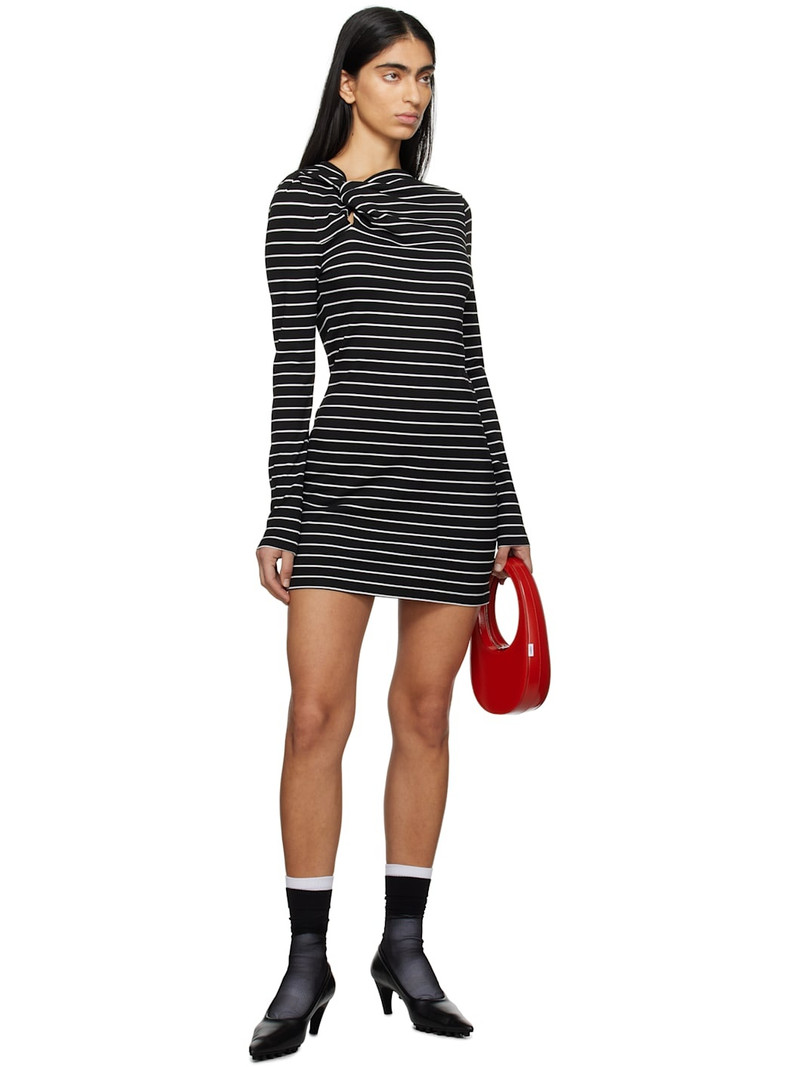 MSGM Black & White Striped Minidress outlook