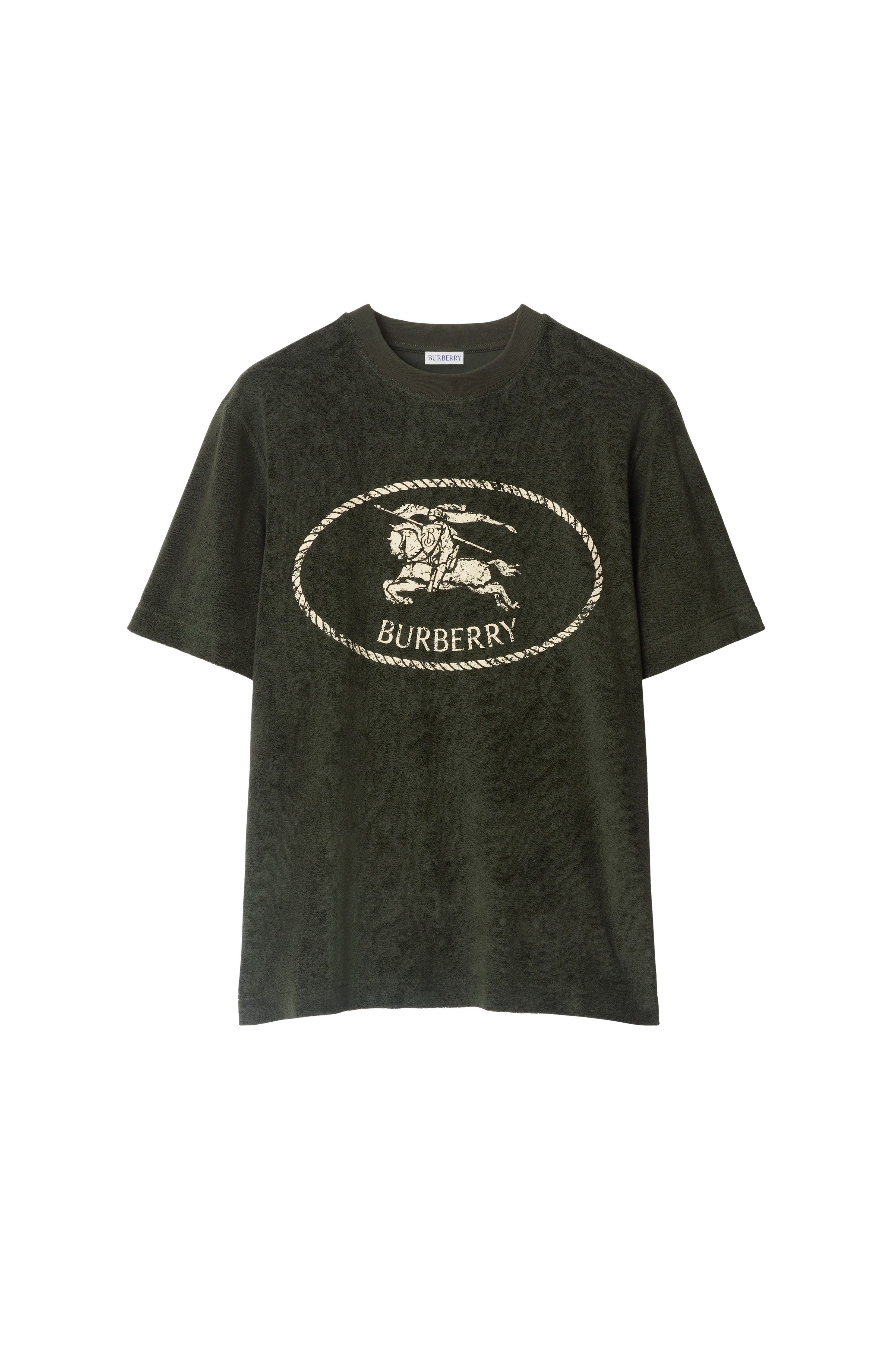burberry Knight Stamp Towelling T-shirt in Shale Green at Nordstrom - 2