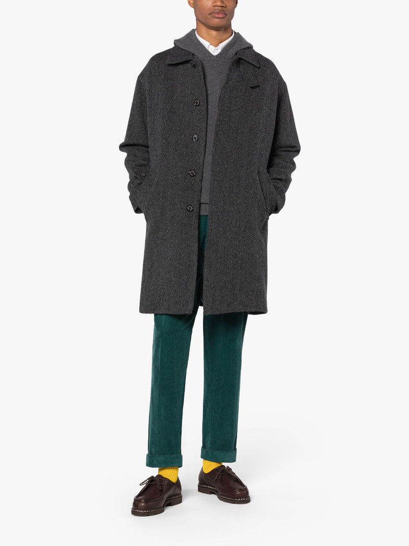 Mackintosh SOHO GREY HERRINGBONE WOOL OVERCOAT outlook