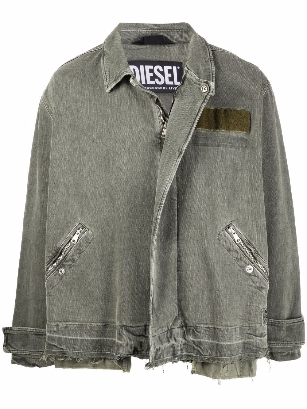 bull-denim biker jacket - 1