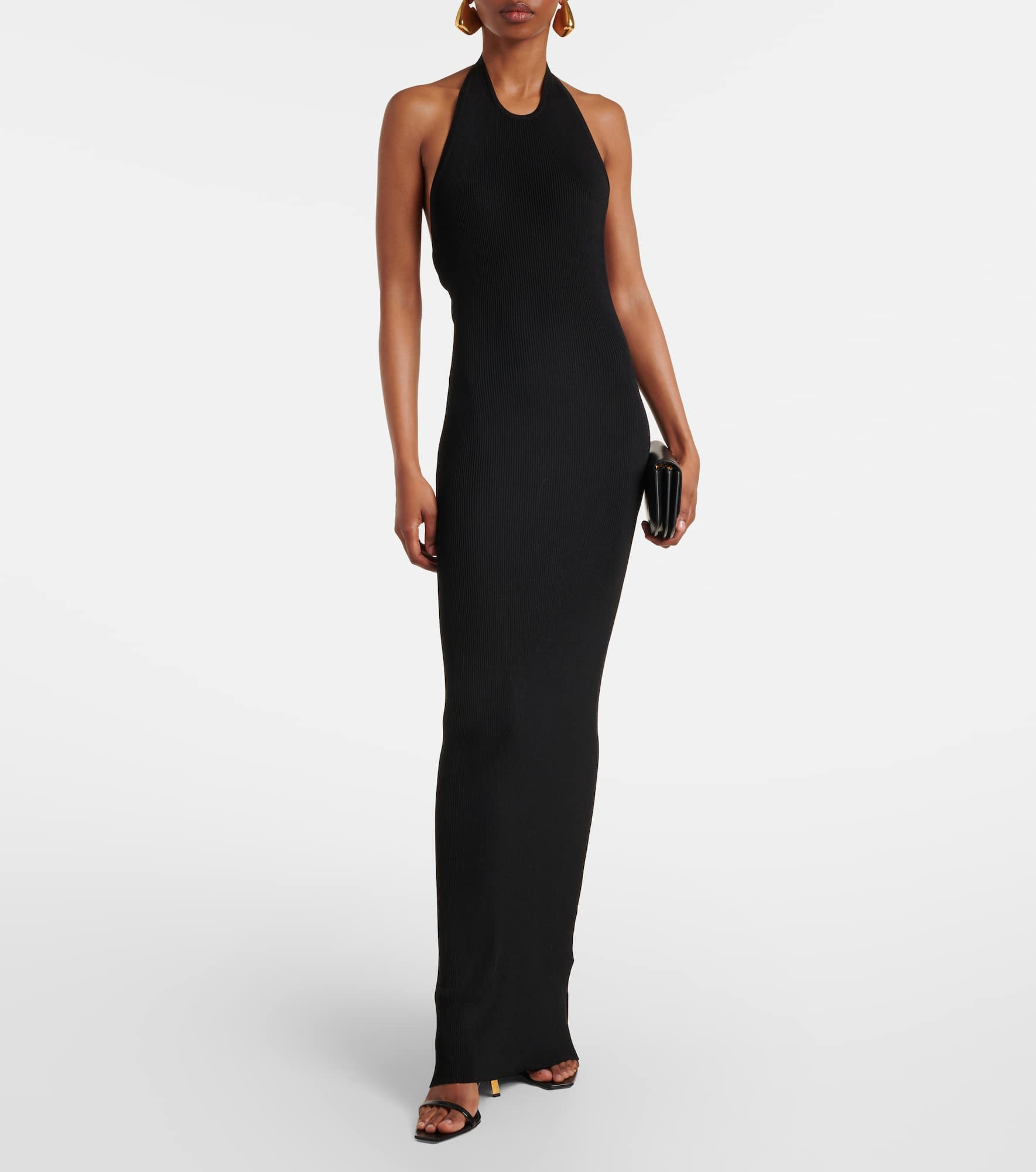 Ribbed-knit halterneck maxi dress - 2