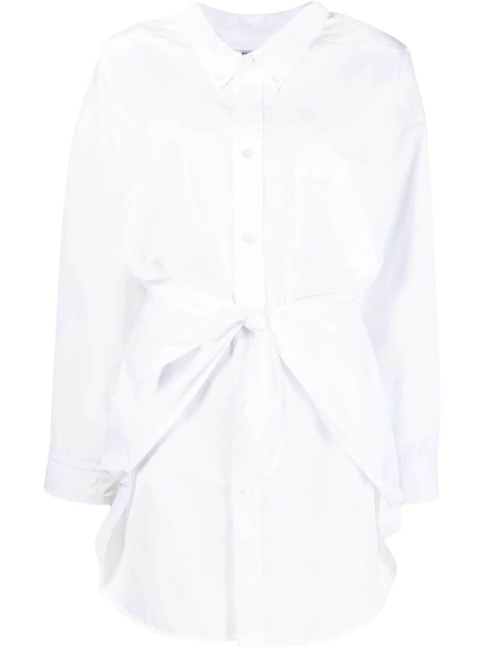 knotted-front shirt - 2