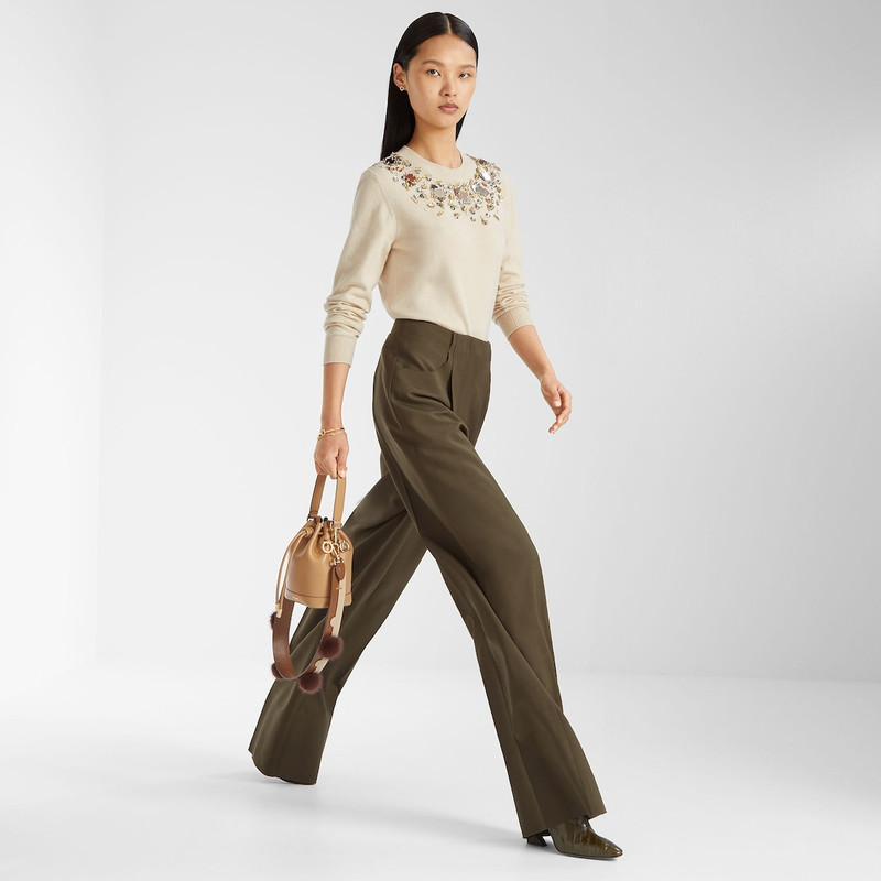 Mon Tresor Cappuccino leather mini-bag 7