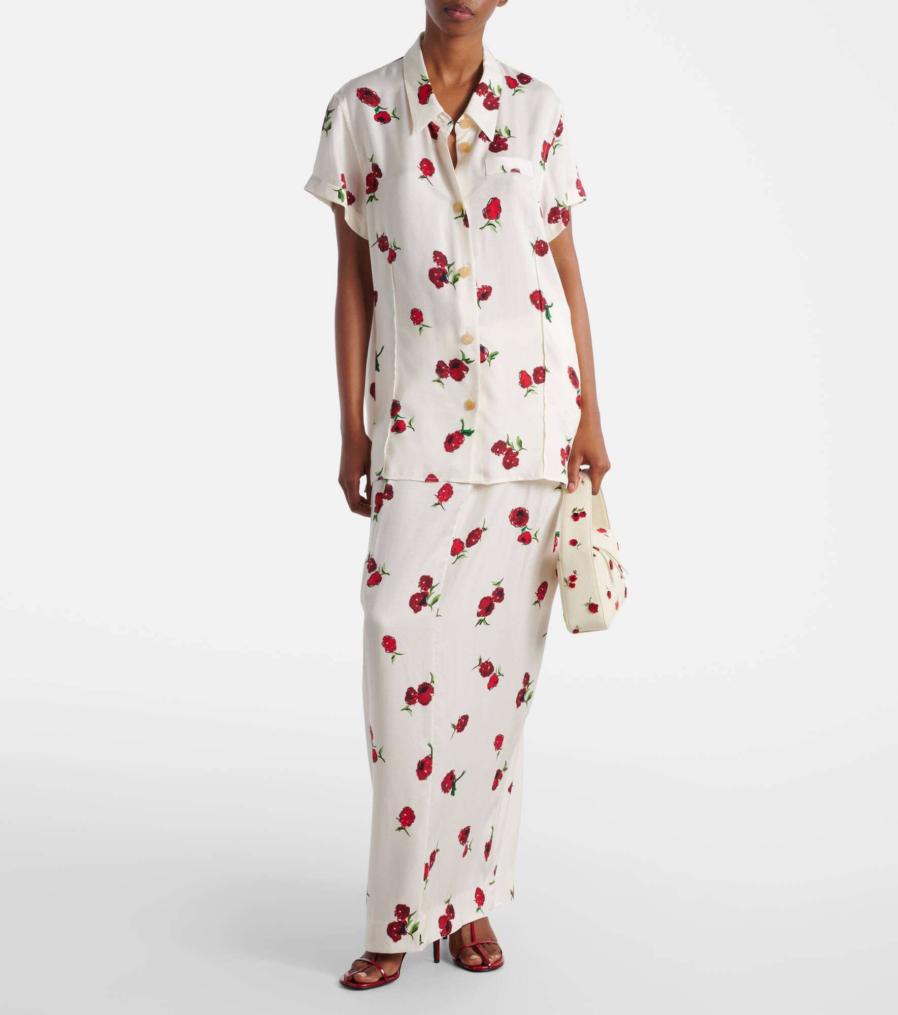 Lucian printed twill maxi skirt - 2