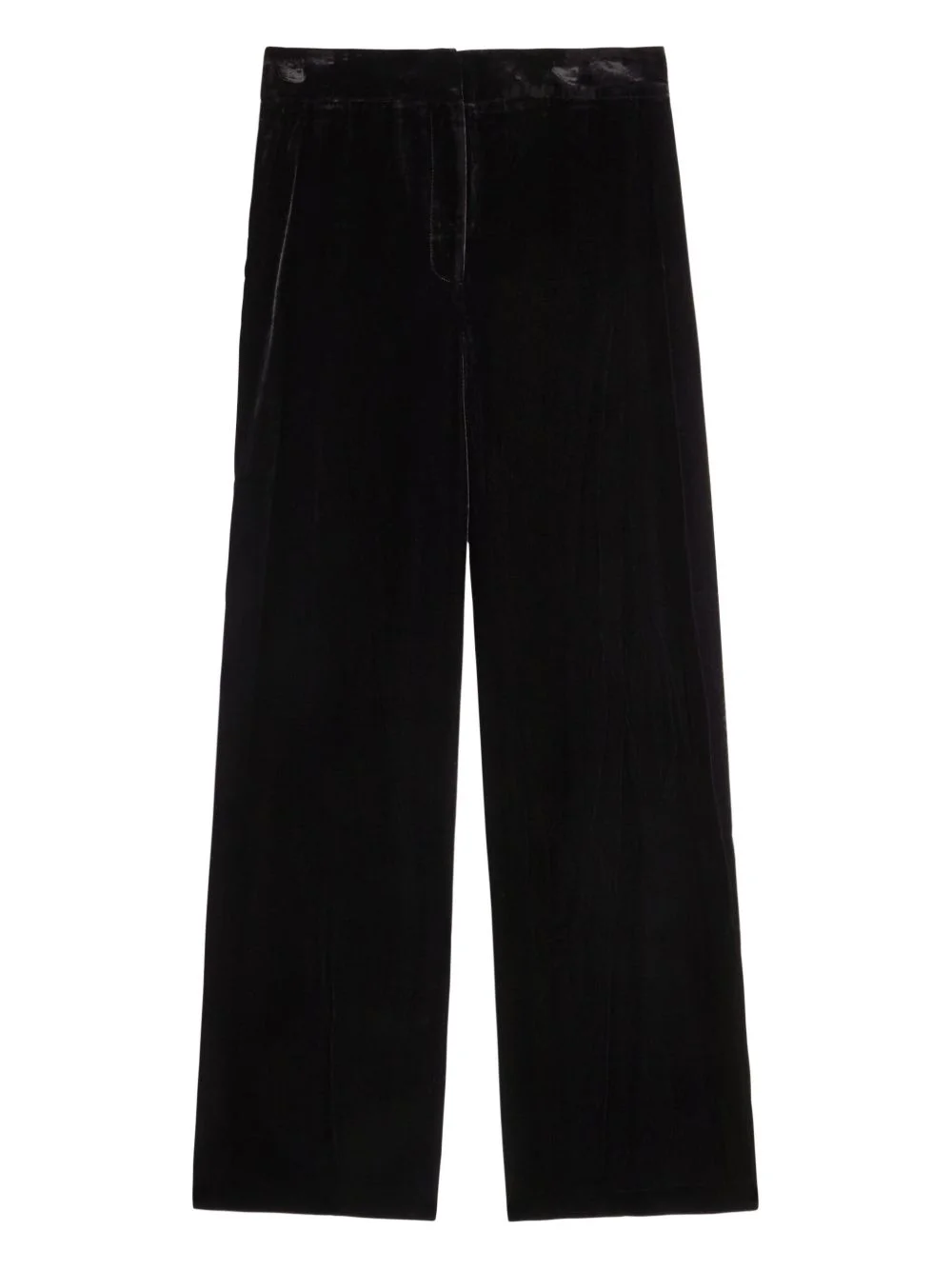velvet wide-leg trousers - 1